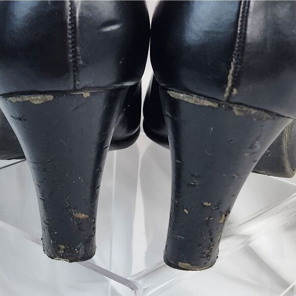 🐞Predictions Black Patent Leather Closed Toe Heels Size 8 - Picture 5 of 7